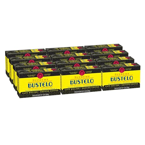 Image of Supreme by Bustelo Espresso Style Ground Coffee, 12 Bricks (10 Oz. Each) | Medium-dark roast, Made with arabica coffee, Stands up to milk & sugar, Vacuum sealed, Shelf stable, SNAP EBT eligible