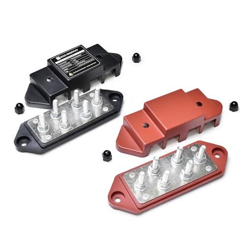 ECO-WORTHY 400A Busbar with 6×M8 Studs, One Set of Two for Parallel Batteries