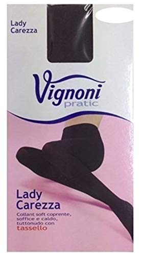  Vignoni 2 Collant soft coprente Art. Lady Carezza soffice e caldo con tassellone (Grafite, 7 (XXL))