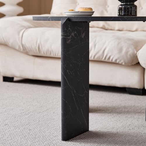 Lot 2 Tables Basses Marbre Noir 70/50 cm JZGORC