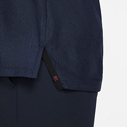 Nike Dri-Fit Adv Tiger Woods Men's Golf Polo (As1, Alpha, L, Regular, Regular, Thunder Blue/Obsidian/White) #TOP4
