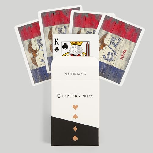 Baraja estilo rústico Iowa State, 52 cartas tamaño póker miniatura 6