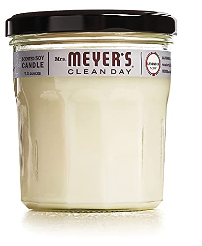Mrs. Meyer's Scented Soy Aromatherapy Candle, 35 Hour Burn Time, Made With Soy Wax, Lavender, 7.2 Oz #TOP1