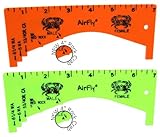 AirFly Crab and Lobster Gauge - Measure for Dungeness, Rock Crab, Blue Crab - Designed in San Francisco, USA - Orange and Green, 2 Pack