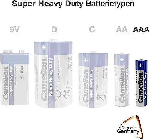 Camelion AAA Super Heavy Duty Carbon Zinc Batteries - 4+2 Free Pack