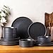 Amazon.com | LERATIO Ceramic Dinnerware Sets of 4, Speckled Stoneware ...