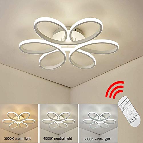 YOUXD 100W LED de luz de Techo, Creativa Moderna de la Flor de Techo en Forma de luz, 3000-6000K, 8500LM Brillante ?74xH10cm Flush for baño, Cocina, Pasillo, Fuera del pórtico