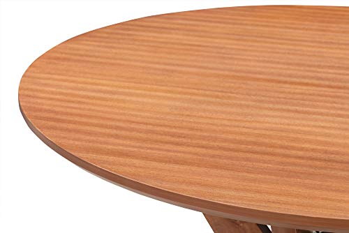 Abbyson Living Modern 48\" Round Dining Room or Kitchen Table, Walnut