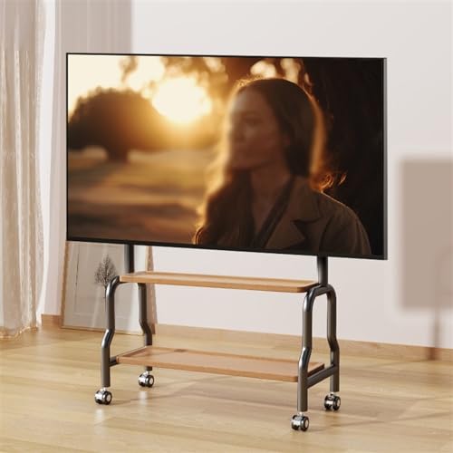 Soporte móvil para TV universal con ruedas, rotación 360° miniatura 1