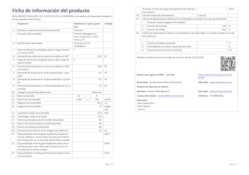 Thomson 32 Zoll (81 cm) Go TV, Tragbarer Android Fernseher - HD Ready (1366x768), Sprachsteuerung, Bluetooth 5.1, Wi-Fi, Hotspot-Funktion, Bis zu 4 Stunden Akkulaufzeit - 32HA4M44