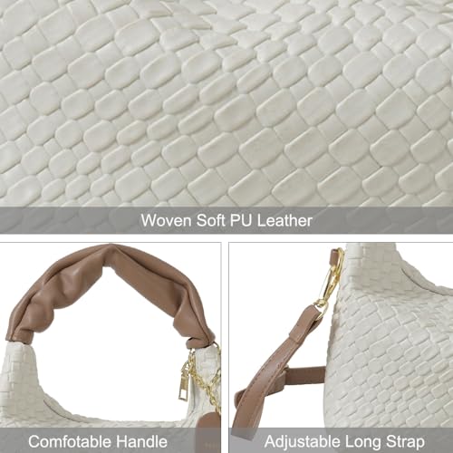 Small Woven Handbags for Women Soft PU Leather Crossbody Bags Top Handle Shoulder Purses Clutch Pouch4