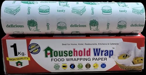 Image of Multipurpose Food Wrapping Paper Eco-Friendly Food Grade Butter Paper Food Storage Roll for Sandwich, Cheese, Fruit, Bread, Snacks (1kg)