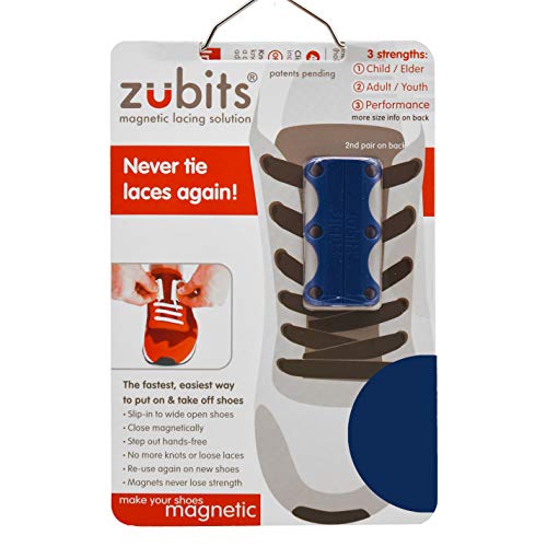 Preisvergleich Produktbild zubits® - Magnetische Schuhbinder / Magnetverschlüsse für Schuhe - Größe #3 Sport / über 84kg in dunkelblau