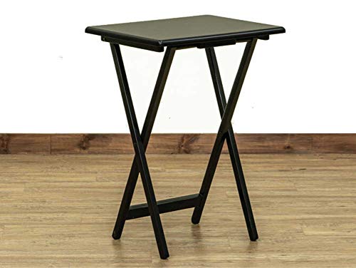 折りたたみ式テーブル 約W48XD37 ブラック*サイドテーブルやプリンターなどの補助台 花台にも