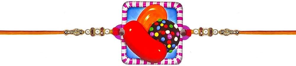 Evento Exporter Set Of 1 Traditional Rakhi Designer Rakhi- Best Handmade Rakhi For Loving Brother/Sibling/Rakhi For Brother, Rakhi Bracelet, Raksha Bandhan Rakhi, Raksha Bandhan Festival Design55