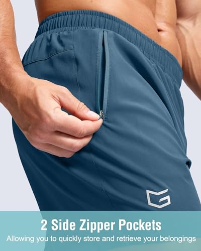 Image of G Gradual Men's Athletic Running Shorts with Zipper Pockets Quick Dry 7 inch / 5 inch / 9 inch Workout Gym Shorts for Basketball Hiking