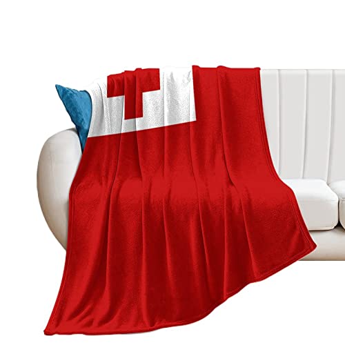 Couverture drapeau Tonga 152x203 cm plaid doux lit et canapé - 5