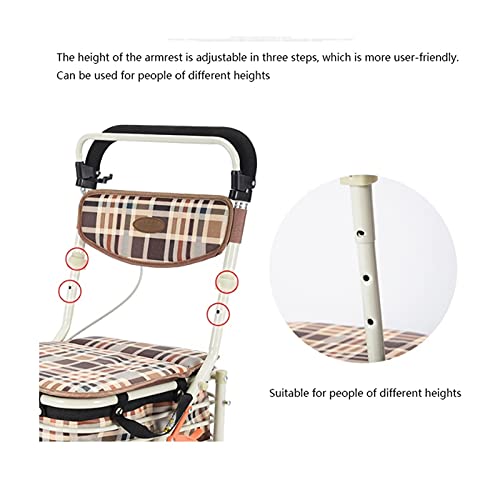 LICHUAN Einkaufstrolley, zusammenklappbar, leicht, mit 4 Rädern, für Damen, Einkaufen, Picknick, Aufbewahrung zu Hause… – Bild 4