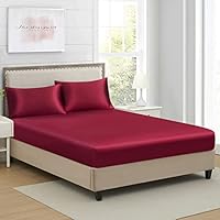 Wrinkle Free Twin Extra Long Silk Satin Fitted Bed Sheet only .69: eDeal Info