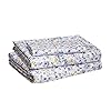 Amazon Basics Lightweight Super Soft Easy Care Microfiber Bed Sheet Set with 14-Inch Deep Pockets – Twin, Blue Floral