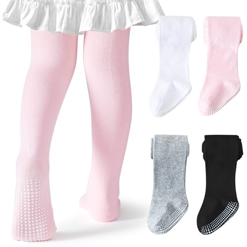 Baby Tights Non Slip Toddler Stockings Tights with Grippers Seamless Soft Cotton Knit Leggings Newborn