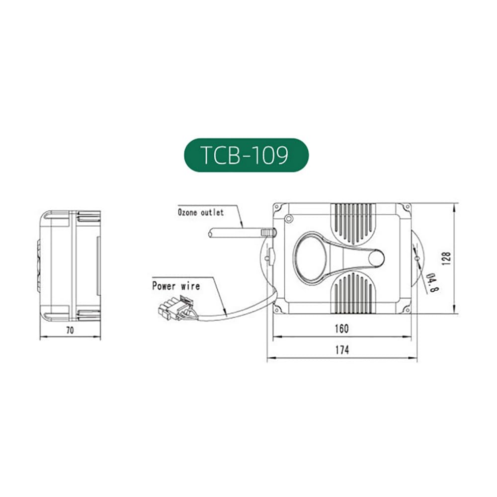 Mały Generator Ozonu do Wanny Spa/Basen/Zbiornik Na Wodę/Oczyszczacz Sterylizujący/Oczyszczacz/Dezynfektor AC 220V 200MG/H