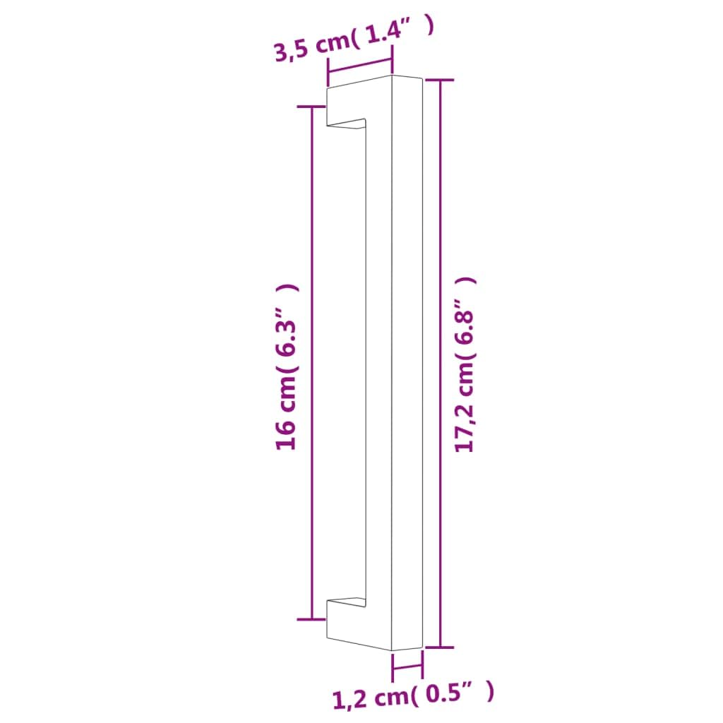 Möbelgriffe 20 STK. Silbern 160 mm Edelstahl Küchengriffe Möbelgriffe für Küchenschränke Küche Griffe Möbel Türgriffe