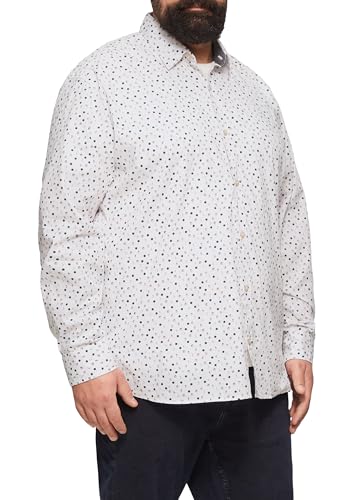s.Oliver Slim Fit: Gemustertes Popeline-Hemd mit Kentkragen
