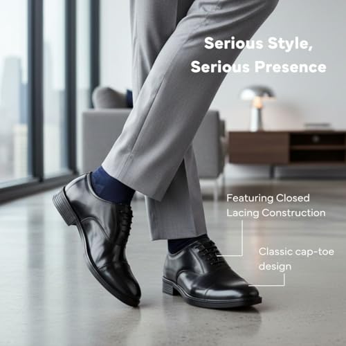 Image of Chardonnay Men's Leather Oxford Formal Shoes | Comfortable Cushioned Dress Shoes for Office & Business