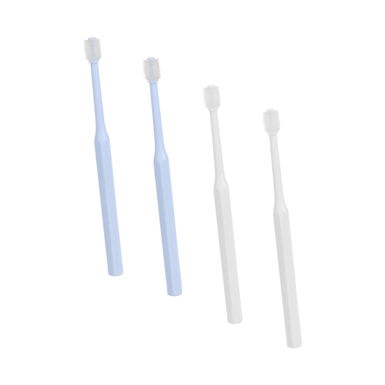 CIYODO Manual Pet Toothbrush 4 Pack for Cats Dogs Long Handle Soft Bristles Easy to Use Fit for Small Pets