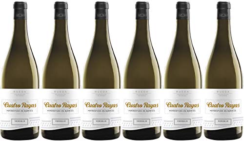 CUATRO RAYAS Fermentado Barrica - Vino Blanco Verdejo DO Rueda (6 Botellas x 750ml)