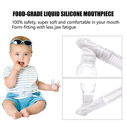 Aegend Dry Snorkel, Dive Mask Easy-Breath Free Diving Snorkel For Snorkeling Scuba Diving Freediving Swimming, With Top Dry Valve And Food-Grade Silicone Mouthpiece For Adult Youth White #TOP2