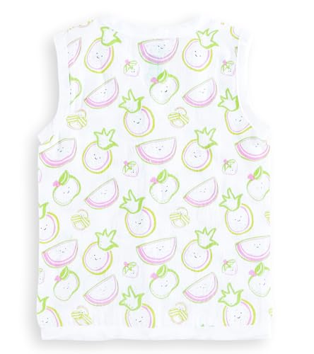 Image of YUV Baby Girls & Boys 100% Cotton Muslin Jabla Printed Snap Button T-Shirts, Pack of 5