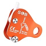 Azarxis マイクロプーリー アッセンダー クライミングプーリー ローププーリー リギング レスキュー 登山 岩登り 懸垂下降 (オレンジ)