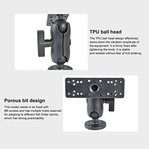 Image of Fish Finder Mount, Universal 360 Degree Rotation Fishfinder Mounting Plate, Boat Fish Finder Electronics Holder