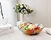 MAGCOLOR Large Hand Painted Colorful Crystal Glass Decorative Bowl.
