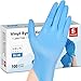 Schneider Black Nitrile Exam Gloves 4 mil 100-ct Box and Blue Vinyl Exam Gloves 100-ct Box (Medium)