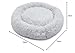 pfoten&nasen® Wolke 7 Hundebett M [Hellgrau, 75 cm] – Flauschiges Donut-Kissen für mittelgroße Hunde – Waschbar mit abnehmbarem Bezug – Kuschelig & Rund