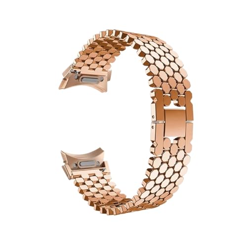 ���Ԃ̂Ȃ��X�e�����X�X�`�[���X�g���b�v�B�ɓK������Samsung Galaxy 6/5/44mm/40mm/6/4 Classic/43mm/47mm/42/46mm/5Pro/45mm�ɑΉ��B(Rose Gold,For Watch 6 Classic 