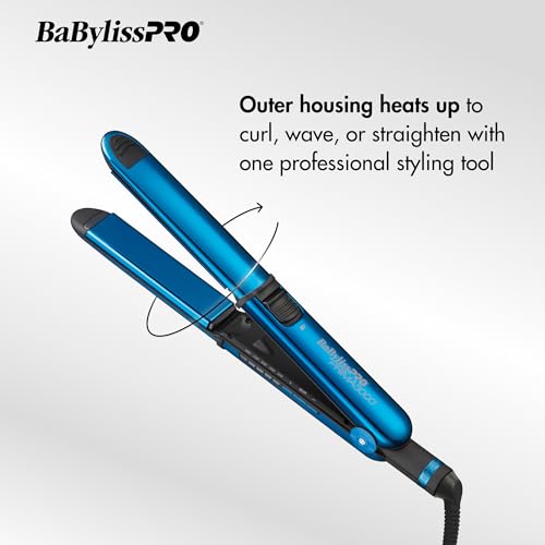 Image of BaBylissPRO Nano Titanium Prima Ionic Hair Straightener - Professional Flat Iron & Curling Iron in One for Stylists, Pro Styling Hair Tool