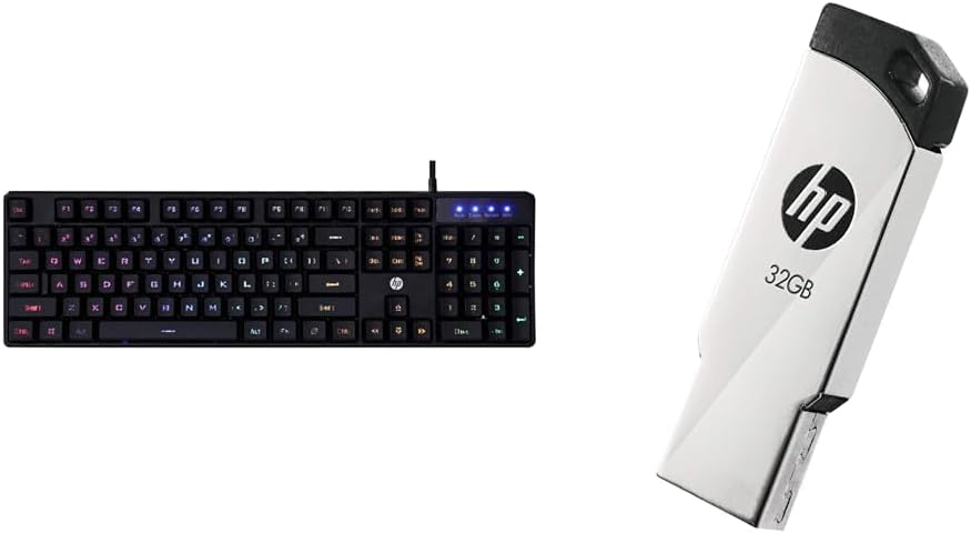 K300 Backlit Membrane Wired Gaming Keyboard with Mixed Color Lighting, 4 LED Indicators, Matte Fi