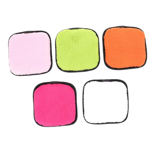 PATKAW 5 Piezas Polvo para quitar el maquillaje paño desmaquillante esponja agente de mudanzas colocador de maquillaje makeup sponge bocanada de cara almohadilla removedora cuadrada fibra