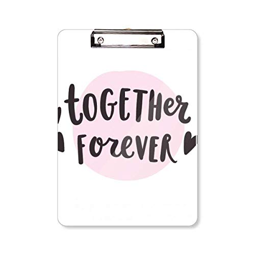 Porte-bloc avec citation Together Forever A4 pour s'inspirer et s'organiser chaque jour