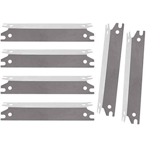 6 PCS Heat Plate Shields for Brinkman Brinkmann 810-3885-S, 810-3885-F, 810-2410-S, 810-2411-S Grill Replacement Parts, Stainless Steel BBQ Flame Tamer Burner Cover Replacement for Brinkmann Grills