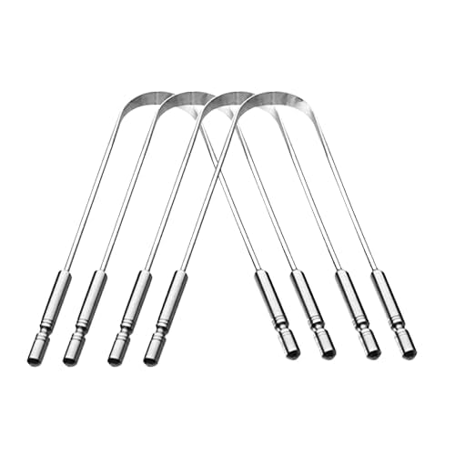 VARNEYA Copper and Stainless Steel Tongue Cleaner Pack of 4 | Oral Care Tool for Men & Women Deal