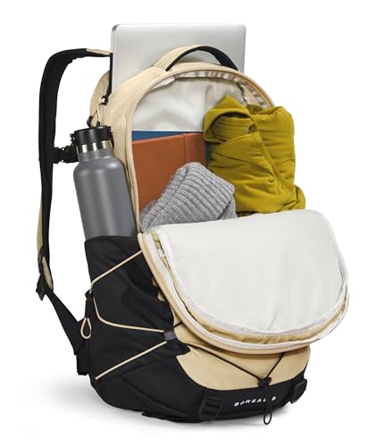 Image of The North Face Borealis Commuter Laptop Backpack - Water Repellent, Laptop Sleeve, Large Main Compartment, Gravel /TNF Black-NPF, One Size