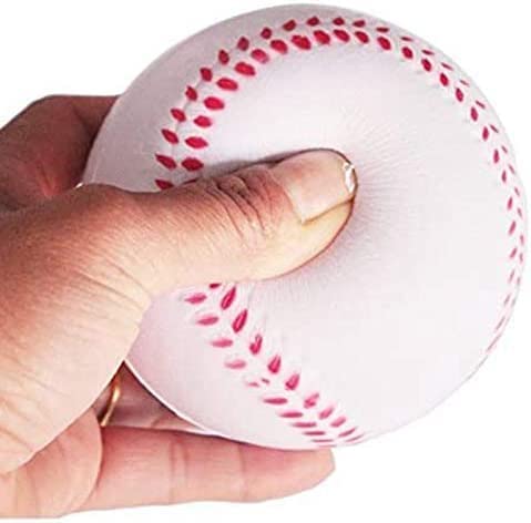 12 Balles Baseball Mousse | Sécurité Enfants | Entraînement | Jeu Extérieur | Diamètre 7cm | Blanc
