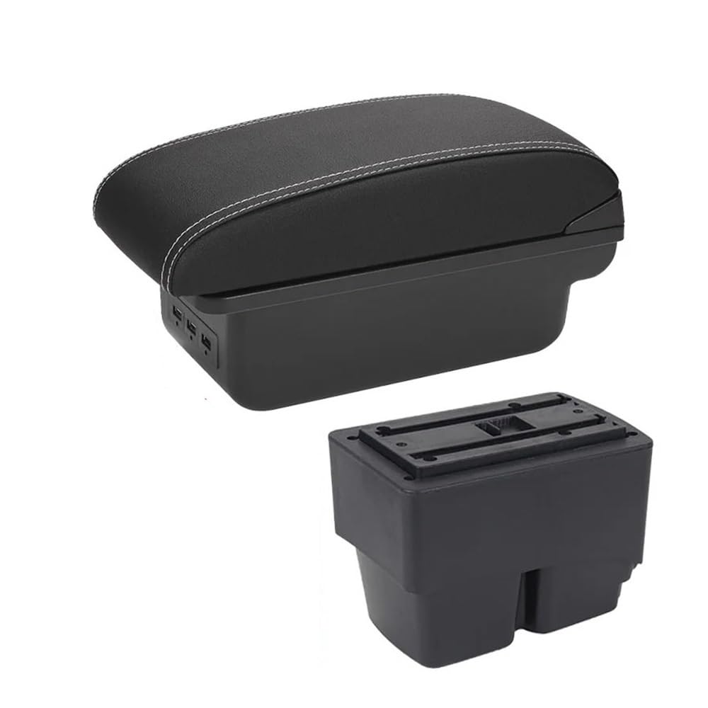Aierdeyp B3 Black White 3Usb Car Armrest Box For Ford For Fiesta 2011-2016 2017 2018