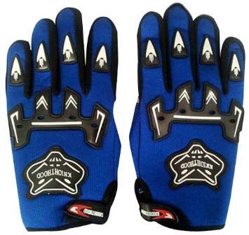 Trade B Motoway Full Racing Biking Driving Motorcycle Gloves (Blue, Free Size)