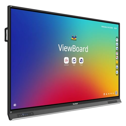 Image of ViewSonic IFP7553-ED-M 75 Inch 4K ViewBoard Interactive Flat Panel Display with Android 14 EDLA, TAA Compliant